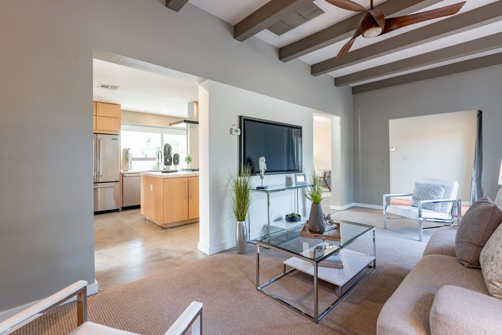 Modern Phoenix Renovations- Living Room to Kitchen