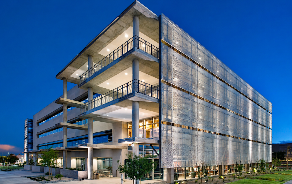 New Corporate Headquarters Building, Phoenix, AZ- Exterior View- Designed for Orcutt Winslow Architects