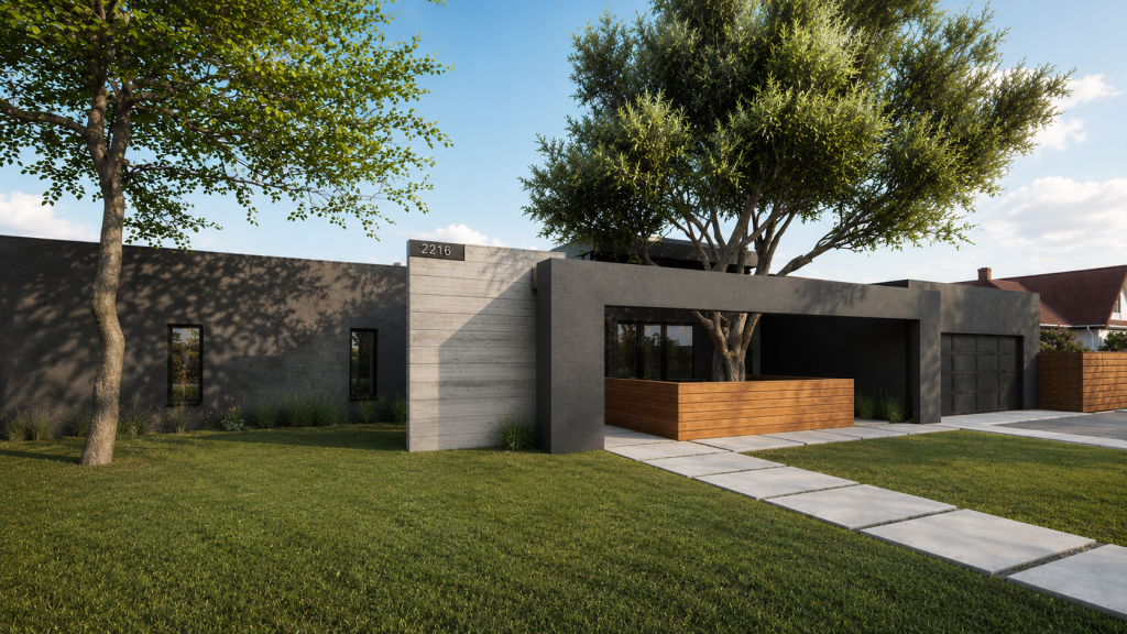 tempe house concrete wall