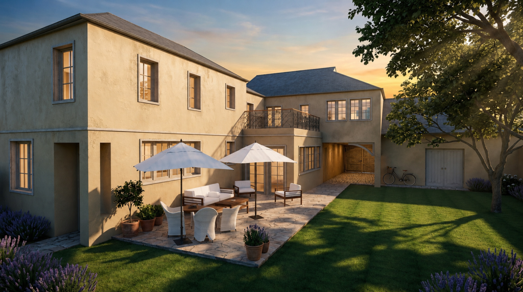 Angers, France Renovations- New Second Floor Primary Suite, Deck and Kitchen Expansion