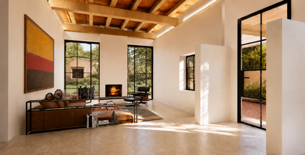 House in a Park- View of Living Room