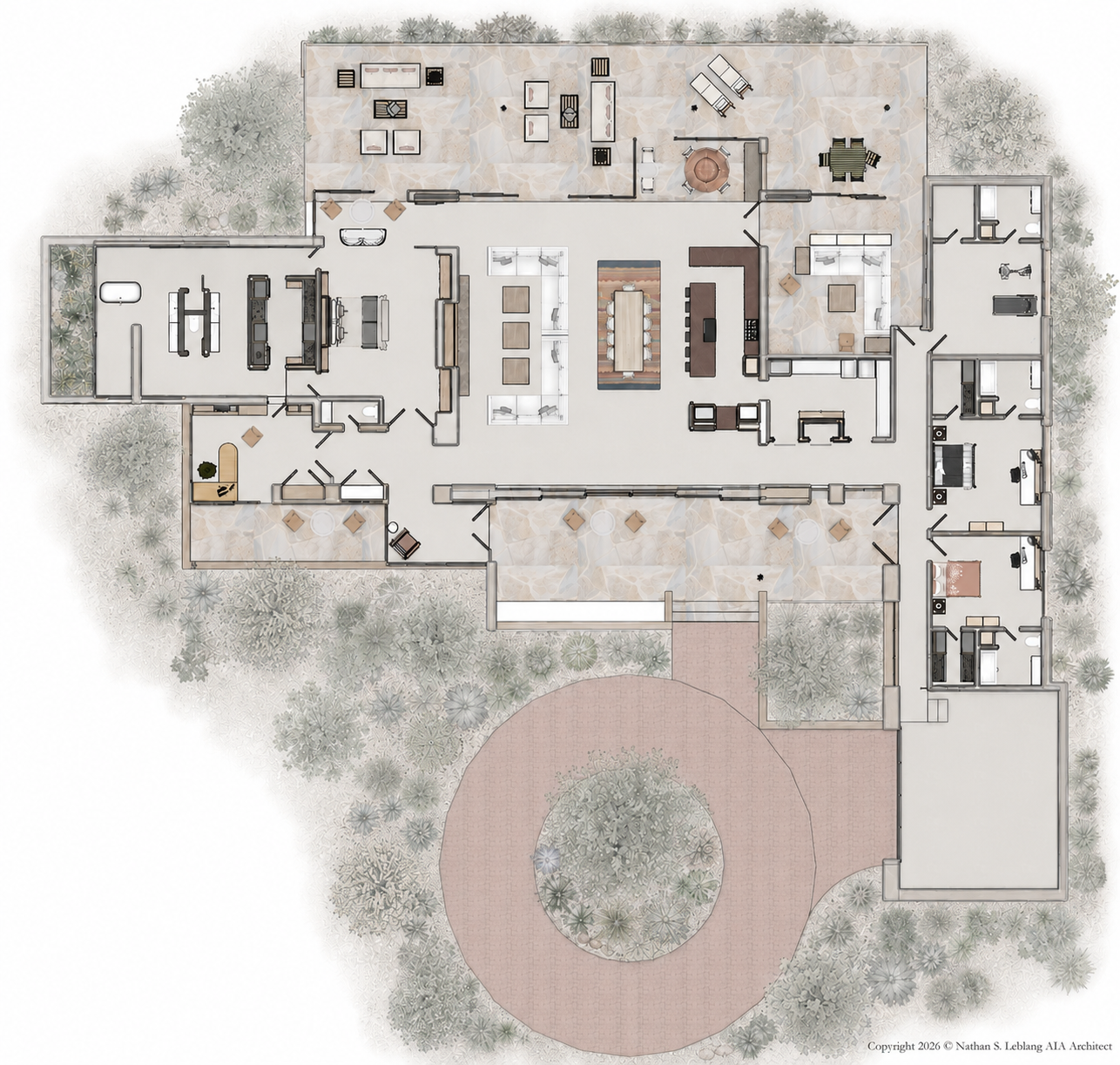 House of Brick and Glass in the Santa Fe Hills- Floorplan