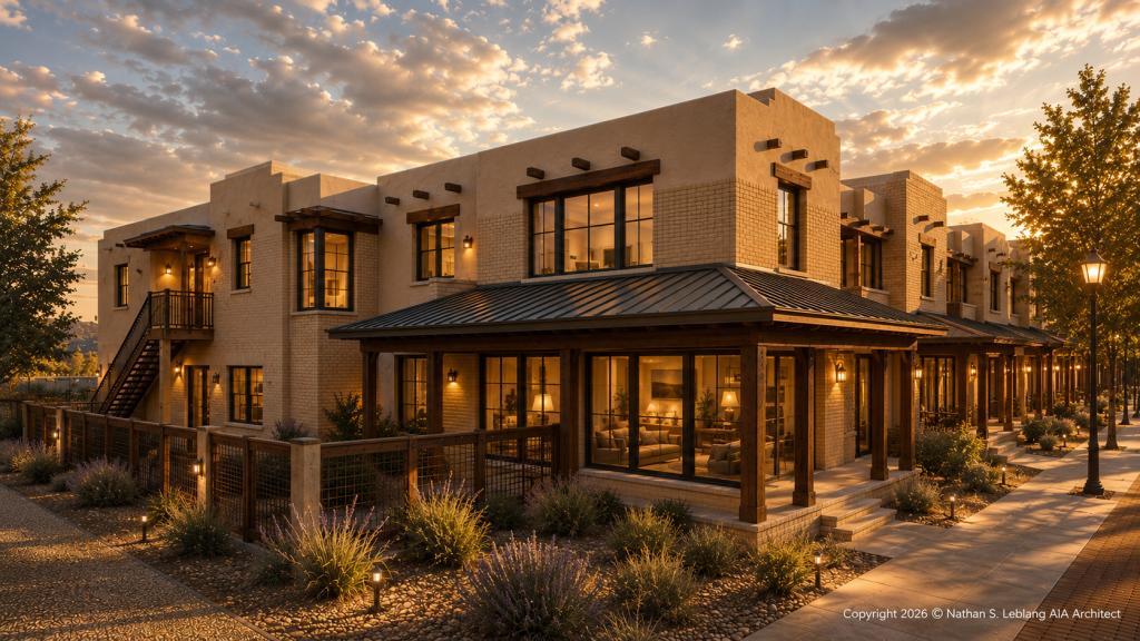 A Walkable Street with Patio Homes and Rear Auxilliary Dwelling Units